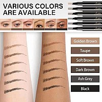 Angiehaie Eyebrow Pencil Golden Brown Microblade Eyebrow Pen 4 Point Microblade Brow Pen For Hairlike Effect Smudgeproof