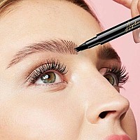 Angiehaie Eyebrow Pencil Golden Brown Microblade Eyebrow Pen 4 Point Microblade Brow Pen For Hairlike Effect Smudgeproof