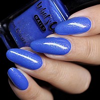 Whats Up Nails Moody Duty Nail Polish Bright Blue Base With Blue To Purple Irisdescent Shimmer Lacquer Varnish Made In Usa 12