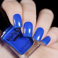 Whats Up Nails Moody Duty Nail Polish Bright Blue Base With Blue To Purple Irisdescent Shimmer Lacquer Varnish Made In Usa 12