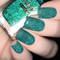 Whats Up Nails Cant Unsee Nail Polish Teal Base With Small Green Flash Reflective Glitter And Green To Blue Iridescent Shimmer