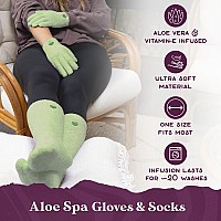 Purple Canyon Fuzzy Socks Gloves And Essential Oil Balm Spa Kit Green Socks And Gloves Infused With Aloe Vera And Vitamin E