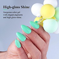 Imtiti Pastel Gel Nail Polish 05 Fl Oz Pastel Mint Green Gel Polish Soak Off Led U V Nail Gel Polish Spring Summer Easter Gel