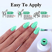 Imtiti Pastel Gel Nail Polish 05 Fl Oz Pastel Mint Green Gel Polish Soak Off Led U V Nail Gel Polish Spring Summer Easter Gel