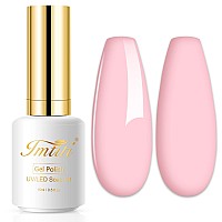 Imtiti Pastel Gel Nail Polish 05 Fl Oz Pastel Milky Pink Gel Polish Soak Off Led U V Nail Gel Polish Spring Summer Easter Gel N