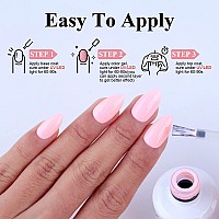 Imtiti Pastel Gel Nail Polish 05 Fl Oz Pastel Milky Pink Gel Polish Soak Off Led U V Nail Gel Polish Spring Summer Easter Gel N