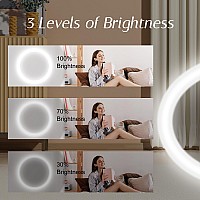 Kakuje Compact Mirror With Light 1X3X Magnification Led Pocket Mirror With Usb Data Cable White Mini Mirror For Purse Pocket