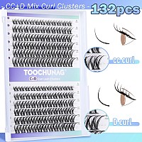 Lash Clusters Ccd Mix Curl Wispy Cluster Eyelash Extensions 132Pcs 816Mm Diy Lash Extension Natural Eyelash Clusters Individua