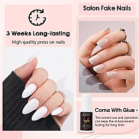 10Packs Press On Nails Short Square Jofay Fashion Solid Color Fake Nails With Glue Reusable Acrylic False Nails With Design