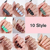 Jofay Fashion Gel Nail Tips Short 240Pcs Short Press On Nails Natural 7 In 1 Supremely Fit Natural Reusable Stick On Nails N