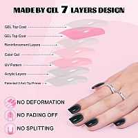 Jofay Fashion Gel Nail Tips Short 240Pcs Short Press On Nails Natural 7 In 1 Supremely Fit Natural Reusable Stick On Nails N