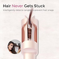 TYMO Curlgo Cordless Automatic Curling Iron - Rotating Curling Wand 1 Inch Anti-Scald & Tangle-Free for Easy Lasting Curls, Portable Hair Curler Rechargeable & Dual Voltage for Medium Hair(14??22??