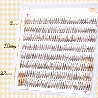 Brown Lash Clusters Natural Eyelash Clusters Eyelash Extensions 911Mm Diy Lash Extension 96Pcs Individual Lashes By Ruairie