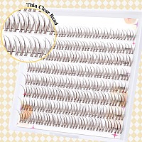 Brown Lash Extension Kit Wispy Lash Clusters Kit Natural Cluster Eyelash Extensions Kit 96Pcs Diy Lash Extension Kit Cd Curl Ind