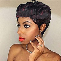 Hotkis Short Human Hair Pixie Cut Wig For Black Women Short Wigs Human Hair Pixie Wigs Short Human Hair Wigs For Black Women Nat