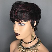 Hotkis Short Human Hair Pixie Cut Wig For Black Women Short Wigs Human Hair Pixie Wigs Short Human Hair Wigs For Black Women Nat