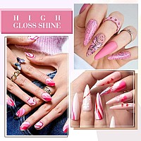 Canni 6Pcs 9Ml Pink Gel Nail Polish Set Hot Pink Gel Polish Kit Diy At Home Salon Valentines Day Christmas New Years Gifts For