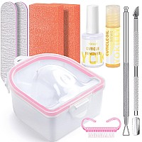 Yokilly Nail Soaking Bowl Soak Off Gel Polish Remover Manicure Bowl Acetone Nail Soak Off Bowl For Acrylic Nails Dip Powder Re