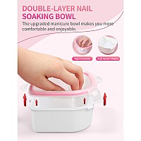 Yokilly Nail Soaking Bowl Soak Off Gel Polish Remover Manicure Bowl Acetone Nail Soak Off Bowl For Acrylic Nails Dip Powder Re