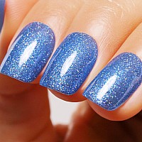 Ozzeal Glitter Gel Polish Light Blue Iridescent Glitter Gel Nail Polish Sparkle Shimmer Gel Glitter Nail Polish Summer Rainbow S