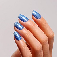 Ozzeal Glitter Gel Polish Light Blue Iridescent Glitter Gel Nail Polish Sparkle Shimmer Gel Glitter Nail Polish Summer Rainbow S