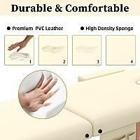 Civama Massage Table Massage Bed Portable 29 Lbs Light Weight Foldable Tattoo Facial Care Spa Lash Bed Aluminum Frame With Acce