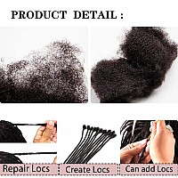 Afro Kinky Bulk Human Hair For Dreadlock Extensions Repair Locs Twist Braiding 100 Human Hair Can Be Bleached And Dyed 30Grams