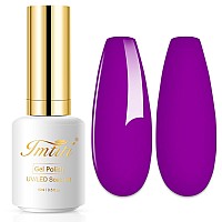 Imtiti Neon Gel Nail Polish 05 Fl Oz Neon Purple Gel Polish Soak Off Led U V Nail Gel Polish Spring Summer Gel Nail Polish Diy