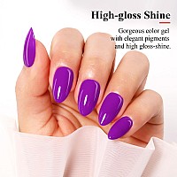 Imtiti Neon Gel Nail Polish 05 Fl Oz Neon Purple Gel Polish Soak Off Led U V Nail Gel Polish Spring Summer Gel Nail Polish Diy