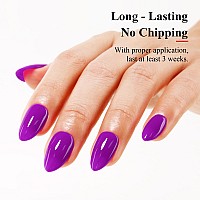 Imtiti Neon Gel Nail Polish 05 Fl Oz Neon Purple Gel Polish Soak Off Led U V Nail Gel Polish Spring Summer Gel Nail Polish Diy