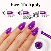 Imtiti Neon Gel Nail Polish 05 Fl Oz Neon Purple Gel Polish Soak Off Led U V Nail Gel Polish Spring Summer Gel Nail Polish Diy