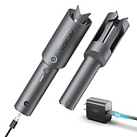 Cordless Automatic Curling Iron Tymo Curlgo Rotating Hair Curler 1 Inch Rechargeable With 60Min Runtime 15H Fast Charge 65W