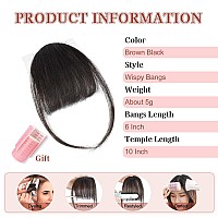 Lommel Clip In Bangs100 Human Hair Bangs Brown Black Fake Bangs For Women Wispy Bangs Hair Clip Hair Extensions Clip On Air Ba