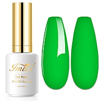 Imtiti Neon Gel Nail Polish 05 Fl Oz Neon Green Gel Polish Soak Off Led U V Nail Gel Polish Spring Summer Gel Nail Polish Diy