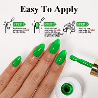 Imtiti Neon Gel Nail Polish 05 Fl Oz Neon Green Gel Polish Soak Off Led U V Nail Gel Polish Spring Summer Gel Nail Polish Diy