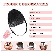 Lommel Clip In Bangs100 Human Hair Bangs Natual Black Fake Bangs For Women Wispy Bangs Hair Clip Hair Extensions Clip On Air B