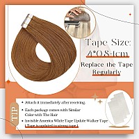 Full Shine Tape In Hair Extensions Human Hair Color 330 Auburn Hair Extensions Tape In 10 Inch Tape In Extensions 30G Invisible