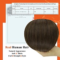 Full Shine Human Hair Extensions 16 Micro Link 50G50S Brown Remy Hair Seamless Blend Easy Installation Safe Reusable