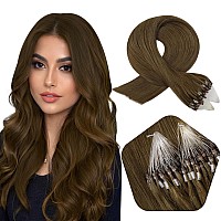 Full Shine Micro Loop Real Hair Extensions Remy Micro Link Human Hair Extensions 22 Inch Prebonded Hair Extensions Real Human Ha