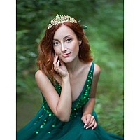 Cieher Green Crown Green Tiara Prom Crown Women Green Queen Crown Princess Crown For Girls Luxury Rhinestone Green Crown For Bir