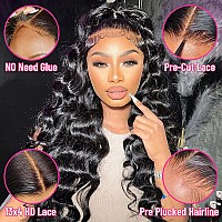 Soyhey Body Wave Lace Front Wigs Human Hair Pre Plucked 13X4 Hd Lace Frontal Wigs Human Hair 180 Density Glueless Frontal Wig Hu