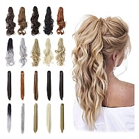 Qunlinta Ponytail Extension Hair Extensions Ponytail 18 20 Claw Curly Wavy Ponytail Extension Straight Clip In Ponytail Exte