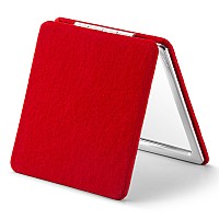 Omiro Compact Mirror 1X3X Magnifying Mirror With Velvet Cover Pocket Ultra Portable For Purses And Travelchristmas Red