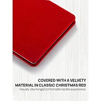 Omiro Compact Mirror 1X3X Magnifying Mirror With Velvet Cover Pocket Ultra Portable For Purses And Travelchristmas Red