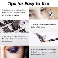 Lash Clusters 204 Pcs Individual Lashes Clusters Eyelash Extensions False Eyelashes Diy Wispy Fluffy Lash Extension Kit Reusable