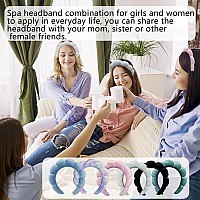 Spa Makeup Headbands For Women Sponge Skincare Face Wash Headband For Washing Face Velvet Bubble Soft Get Ready Hairband For