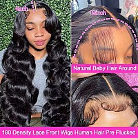 Xajwat 28Inch Body Wave Lace Front Wigs Human Hair 13X4 Hd Lace Front Wigs Human Hair Pre Plucked With Baby Hair Glueless Fronta