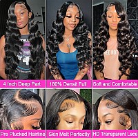 Xajwat 28Inch Body Wave Lace Front Wigs Human Hair 13X4 Hd Lace Front Wigs Human Hair Pre Plucked With Baby Hair Glueless Fronta