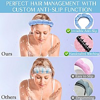 Erhiry Spa Headband For Washing Face Makeup Headband And Wristband Set Non Slip Headband Washing Face Face Wash Headband For