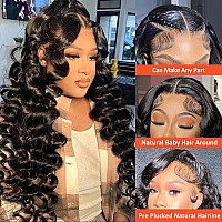 Aakjj Deep Wave Lace Front Wigs Human Hair Glueless Wigs Pre Plucked With Baby Hair 200 Density 13X4 Hd Transparent Lace Front W